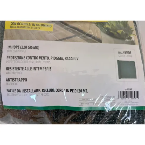 Telo Frangivista per Balcone Resistente e Anti Strappo da Terrazzo Verde