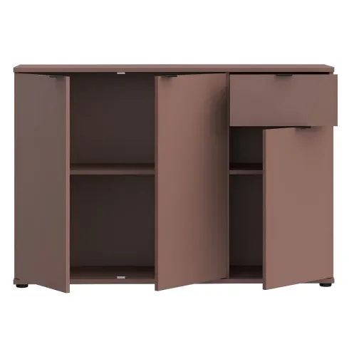 Madia 3 Ante 1 Cassetto Credenza Salvaspazio Terracotta per Soggiorno