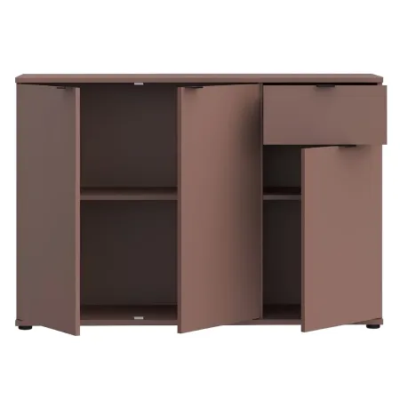 Madia 3 Ante 1 Cassetto Credenza Salvaspazio Terracotta per Soggiorno