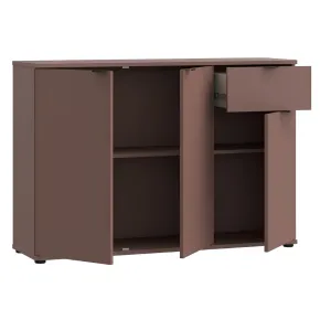 Madia 3 Ante 1 Cassetto Credenza Salvaspazio Terracotta per Soggiorno 2
