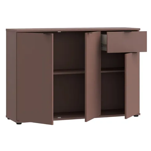 Madia 3 Ante 1 Cassetto Credenza Salvaspazio Terracotta per Soggiorno