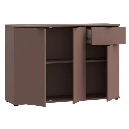 Madia 3 Ante 1 Cassetto Credenza Salvaspazio Terracotta per Soggiorno