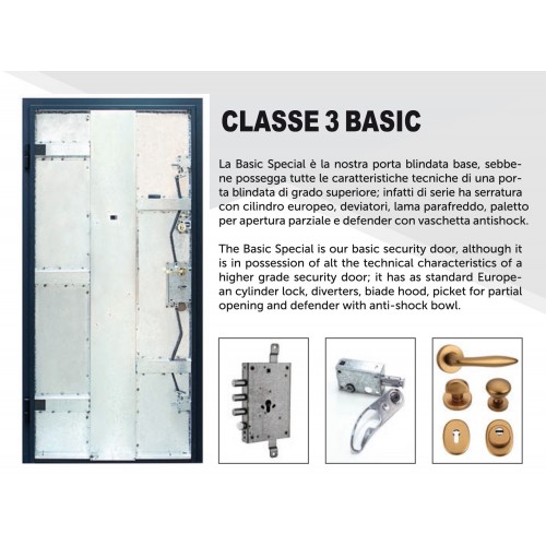 Portone Blindato per Interno Classe 3 Porta Blindata Ingresso Noce Portoncino
