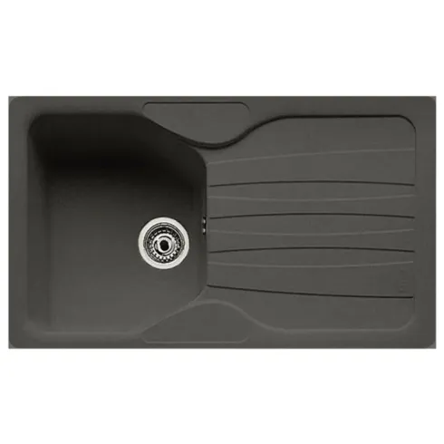 Lavello Cucina 1 Vasca con Gocciolatoio Reversibile Fragranite Grafite
