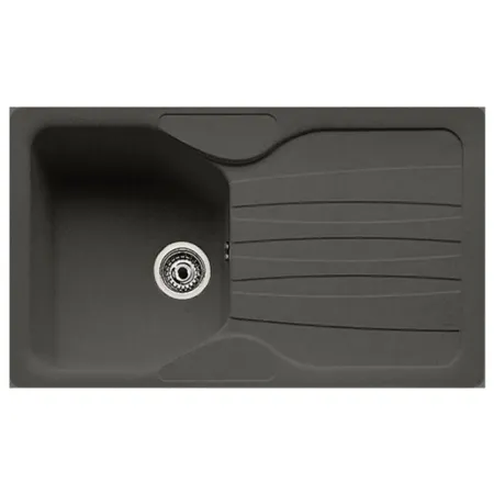 Lavello Cucina 1 Vasca con Gocciolatoio Reversibile Fragranite Grafite