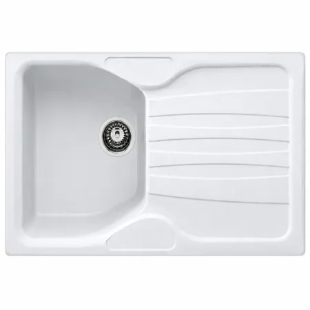 Lavello Cucina 1 Vasca con Gocciolatoio Reversibile Fragranite Bianco