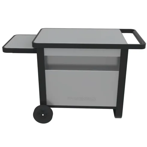 Carrello per Barbecue Campignaz in Acciaio con Ripiano Estraibile