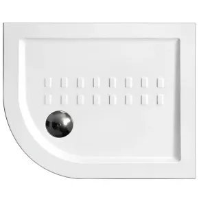 Piatto Doccia 70x90 5.5 cm Bianco Angolare in Ceramica Semicircolare Piletta 90 | BricoShop24 2