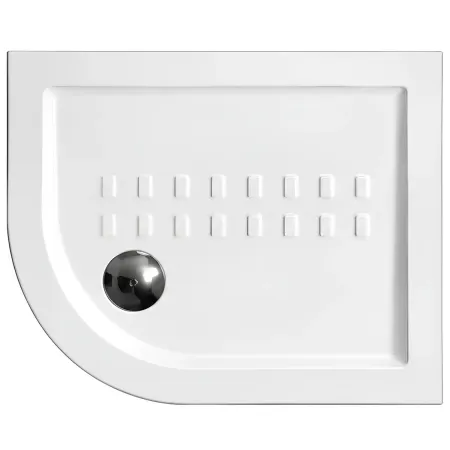 Piatto Doccia 70x90 5.5 cm Bianco Angolare in Ceramica Semicircolare Piletta 90 | BricoShop24