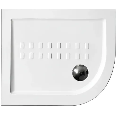 Piatto Doccia 70x90 5.5 cm Bianco Angolare in Ceramica Semicircolare Piletta 90 | BricoShop24