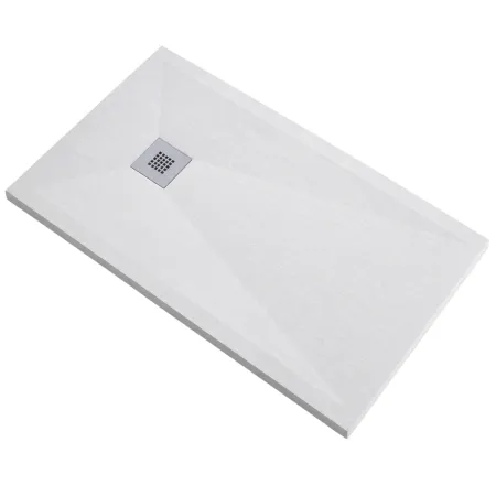 Piatto Doccia Slim Bianco 3 cm Effetto Pietra con Piletta | BricoShop24