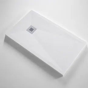 Piatto Doccia Slim Bianco 3 cm Effetto Pietra con Piletta | BricoShop24 2