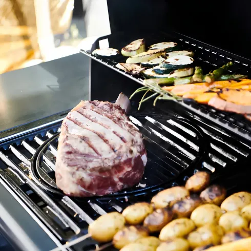 Barbecue Gas GPL 3 Bruciatori Fornello Laterale da Esterno Termometro