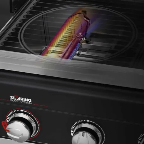 Barbecue Gas GPL 3 Bruciatori Fornello Laterale da Esterno Termometro