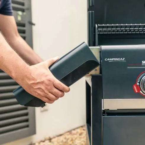Barbecue Gas GPL 3 Bruciatori Fornello Laterale da Esterno Termometro
