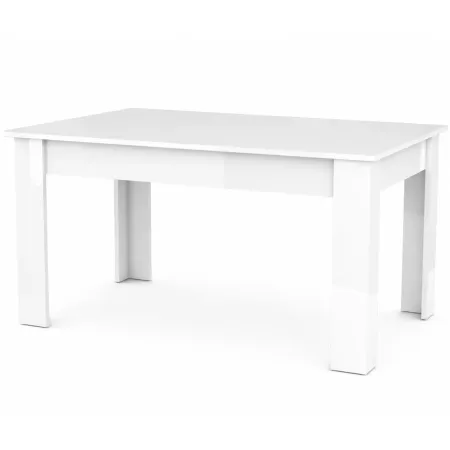 Tavolo da Pranzo Bianco Larice Allungabile 160-210 in Melaminico