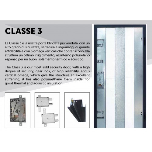 Portone Blindato per Interno Classe 3 Porta Blindata Ingresso Noce Portoncino