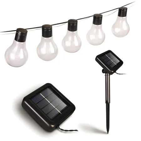 Filo Luci per Gazebo Pergole Energia Solare 20 LED 6W Luce Calda 5m