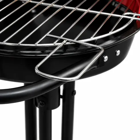 Barbecue Tondo da Esterno a Carbonella Portatile Griglia Regolabile