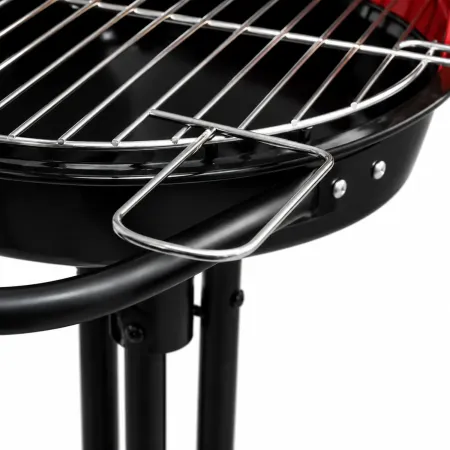 Barbecue Tondo da Esterno a Carbonella Portatile Griglia Regolabile