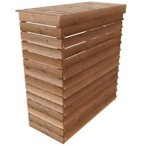 Copri Climatizzatore Esterno XL Legno Termotrattato con Lamelle Fisse