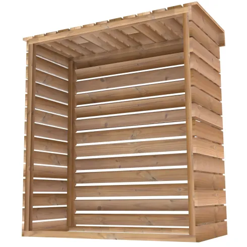 Copri Climatizzatore Esterno XL Legno Termotrattato con Lamelle Fisse