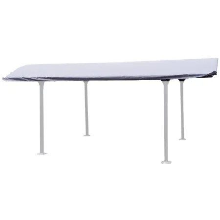Telo per Tettoia Carport 485x300 cm Grigio Antracite PVC 280 g/m2