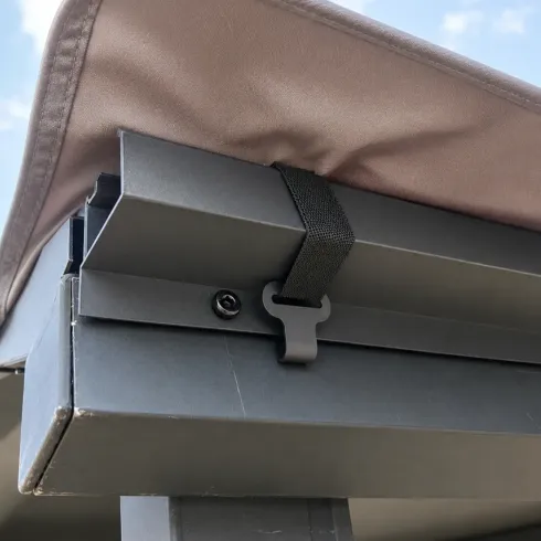 Telo per Tettoia Carport 485x300 cm Grigio Antracite PVC 280 g/m2