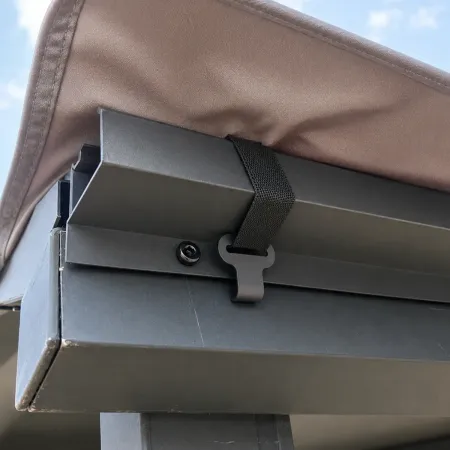 Telo per Tettoia Carport 485x300 cm Grigio Antracite PVC 280 g/m2