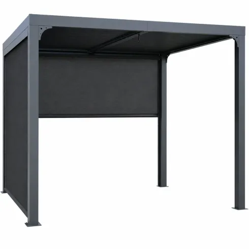 Pergola Bioclimatica da Esterno 240x300 cm 2 Teli Laterali Manuali