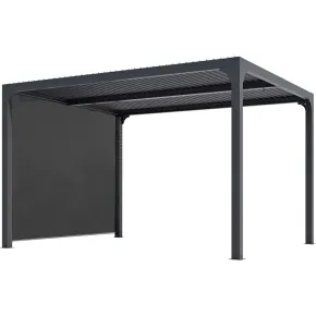 Pergola Bioclimatica Telo Laterale Lame Orientabili 360x300 cm Alluminio