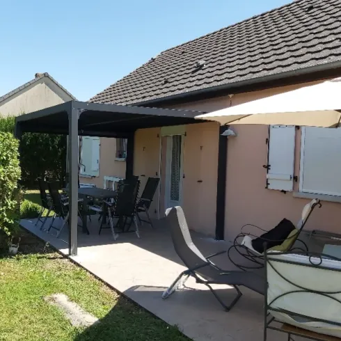 Pergola Bioclimatica Telo Laterale Lame Orientabili 360x300 cm Alluminio