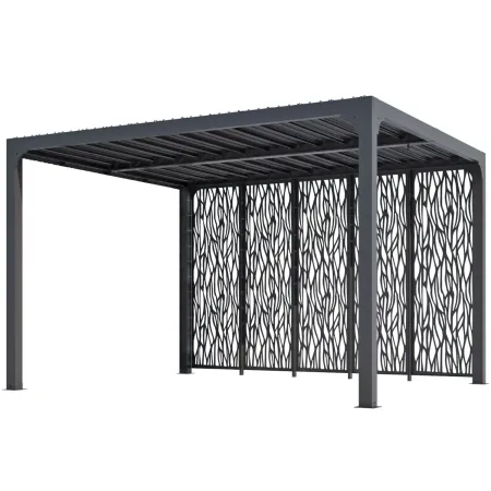 Pergola Bioclimatica da Giardino 360x300 cm con 5 Pannelli Frangivista