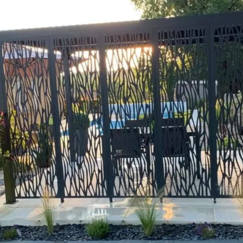 Pergola Bioclimatica da Giardino 360x300 cm con 5 Pannelli Frangivista