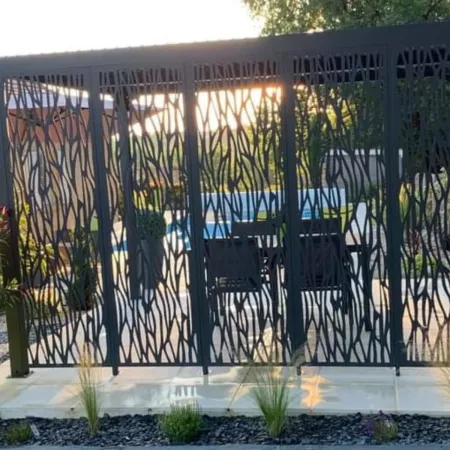 Pergola Bioclimatica da Giardino 360x300 cm con 5 Pannelli Frangivista