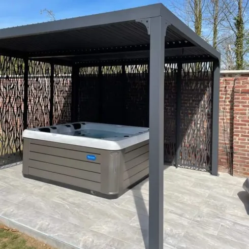 Pergola Bioclimatica 360x300 cm Copertura con Lame Orientabili Manuale