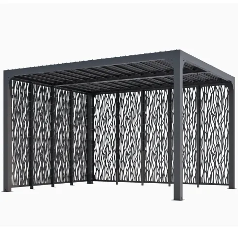 Pergola Bioclimatica 360x300 cm Copertura con Lame Orientabili Manuale