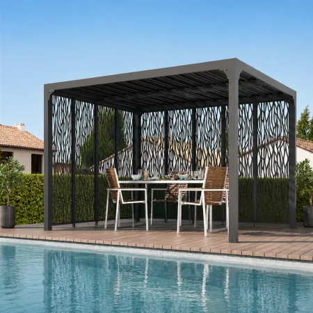 Pergola Bioclimatica 360x300 cm Copertura con Lame Orientabili Manuale