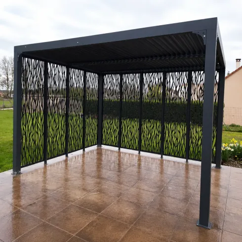 Pergola Bioclimatica 360x300 cm Copertura con Lame Orientabili Manuale