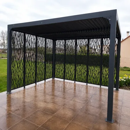 Pergola Bioclimatica 360x300 cm Copertura con Lame Orientabili Manuale