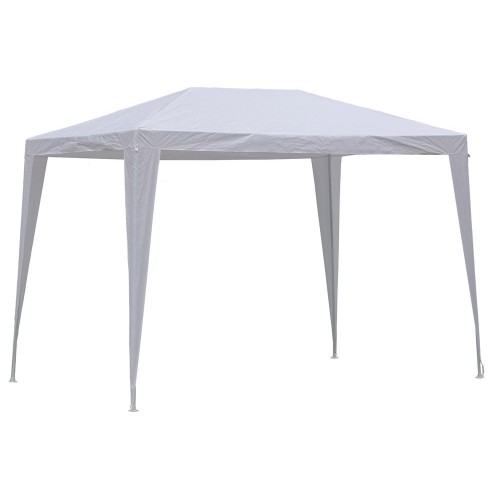 Gazebo 2x3 Bianco PVC Acciaio da Esterno Giardino Mercato Impermeabile Terrazzo
