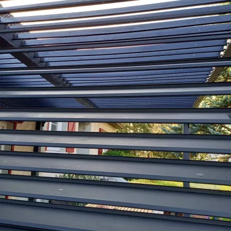 Pergola Bioclimatica Autoportante Alluminio 360x300 cm Lamelle Laterali