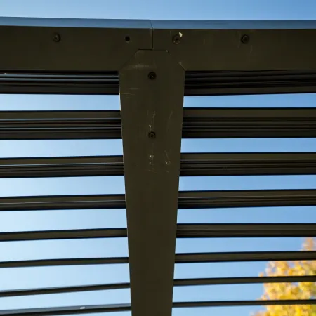 Pergola Bioclimatica 360x300 in Alluminio con Lamelle Effetto Legno