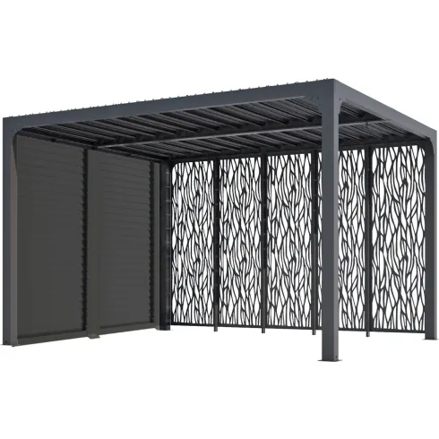 Pergola Bioclimatica da Giardino 360x300 Alluminio Lamelle Frangivista