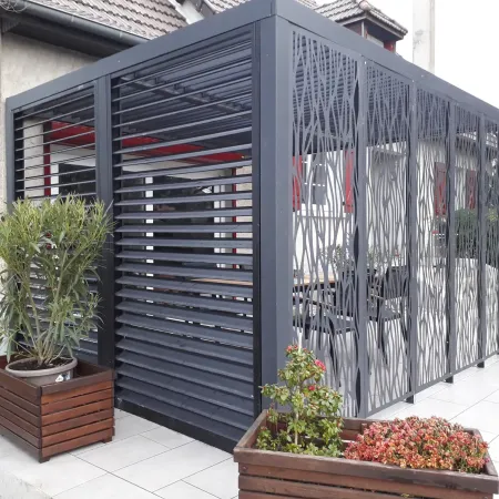 Pergola Bioclimatica da Giardino 360x300 Alluminio Lamelle Frangivista