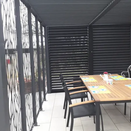 Pergola Bioclimatica da Giardino 360x300 Alluminio Lamelle Frangivista