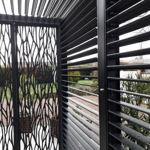 Pergola Bioclimatica da Giardino 360x300 Alluminio Lamelle Frangivista