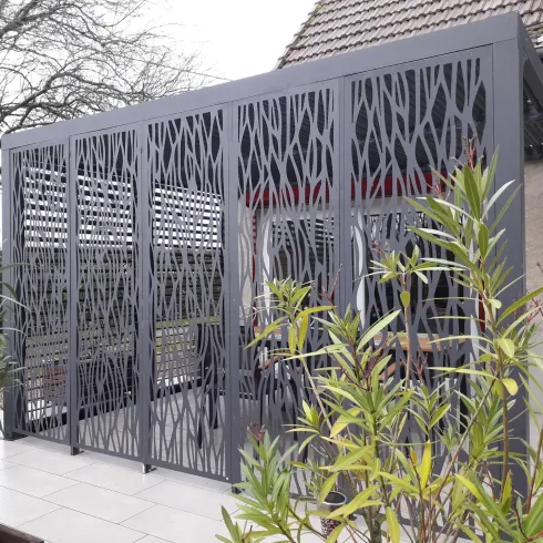 Pergola Bioclimatica da Giardino 360x300 Alluminio Lamelle Frangivista