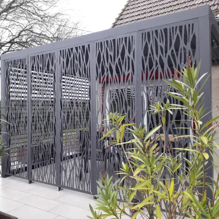 Pergola Bioclimatica da Giardino 360x300 Alluminio Lamelle Frangivista