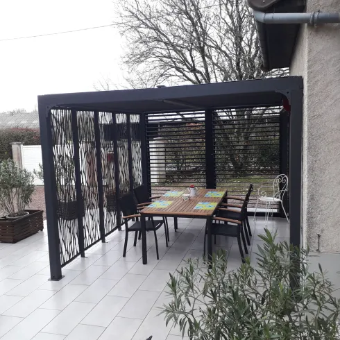 Pergola Bioclimatica da Giardino 360x300 Alluminio Lamelle Frangivista